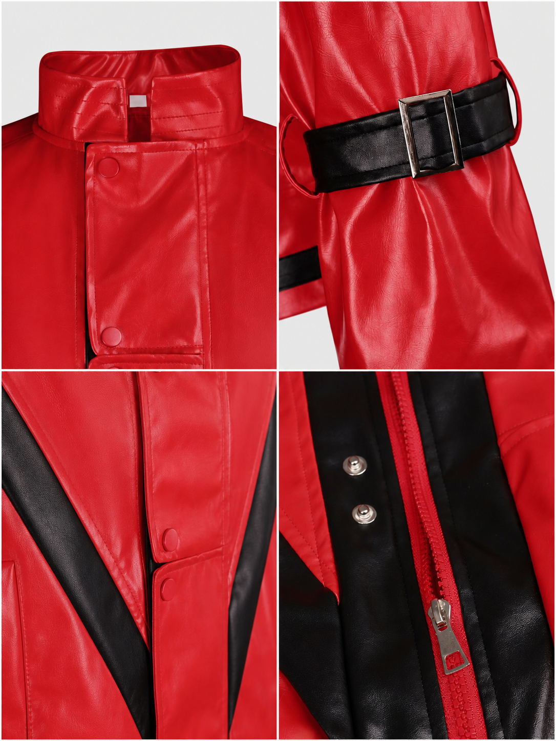 Red Michael Jackson-Style Cosplay Jacket