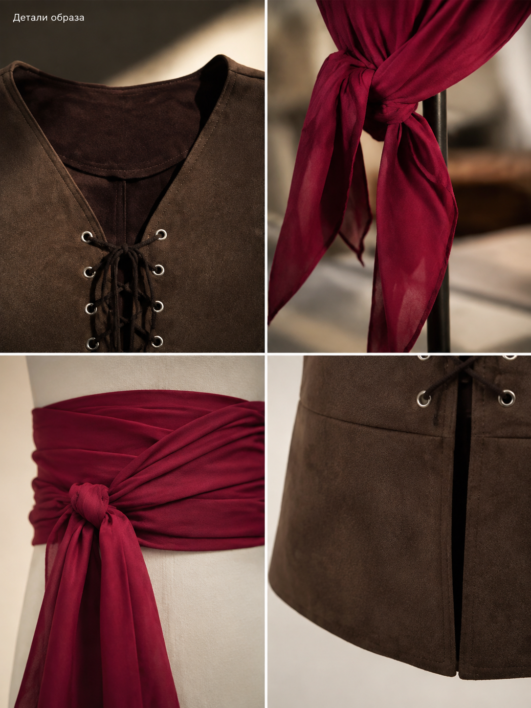 Medieval Fitted Vest for Stage Cosplay detail view