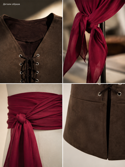 Medieval Fitted Vest for Stage Cosplay detail view