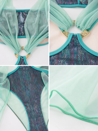 Medusa Cosplay Costume, Two-Piece Stage Costume detail view