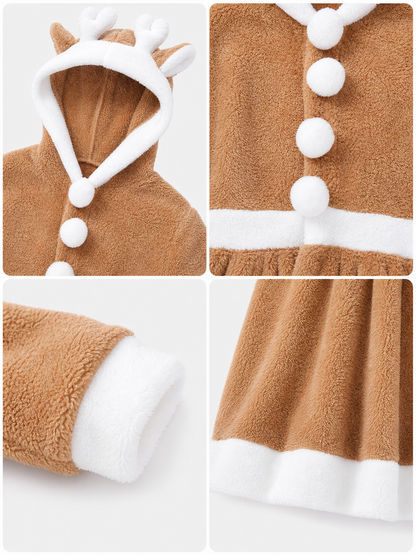 Deer Costume Dress with Hood, Khaki