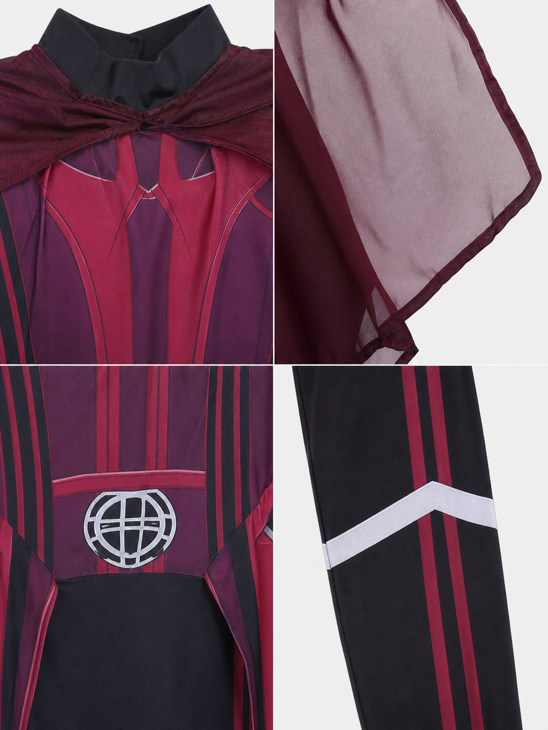 Marvel Scarlet Witch Cosplay Costume with Cape