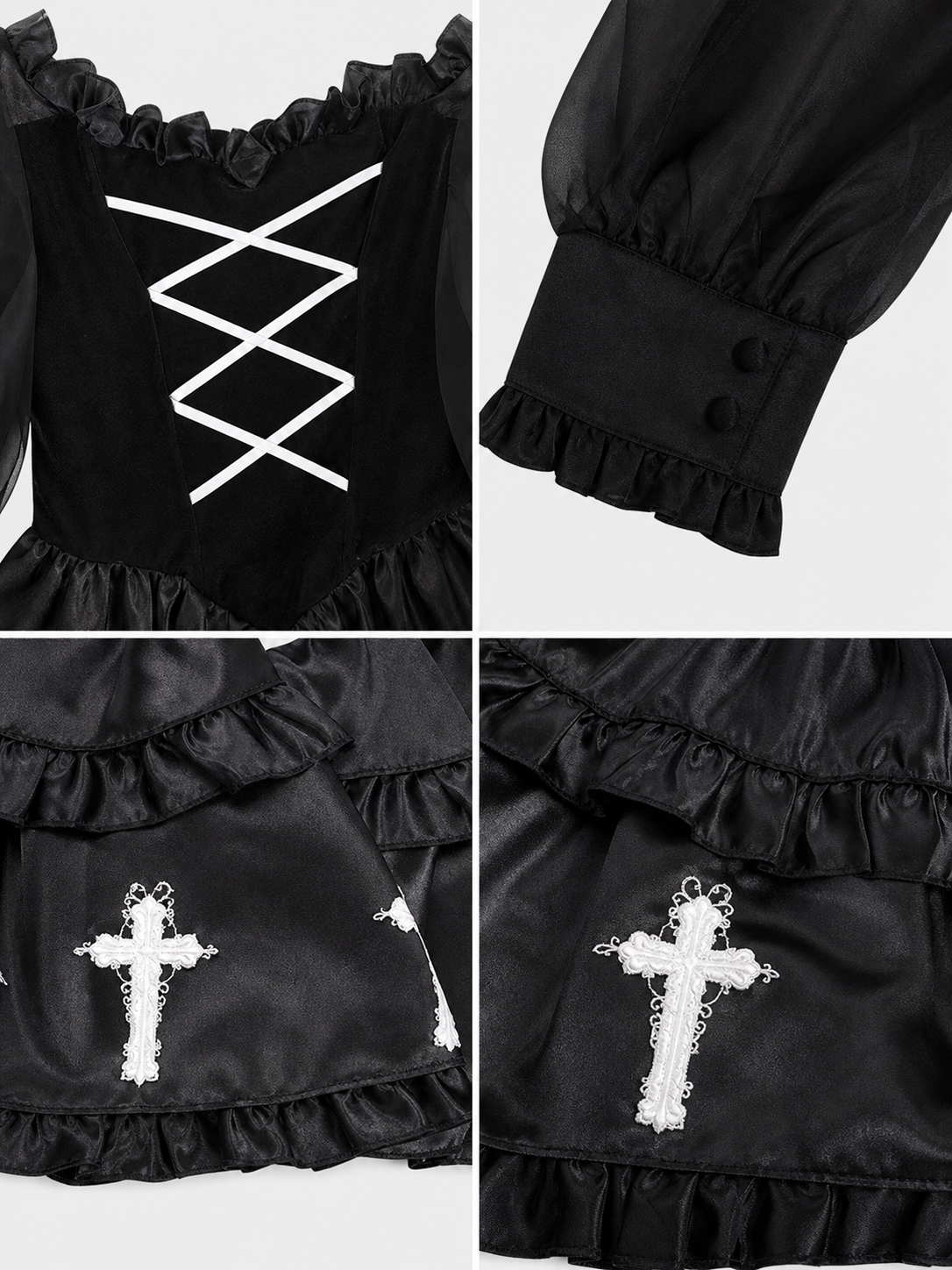 Cosplay Costume: Black Dress and Headpiece