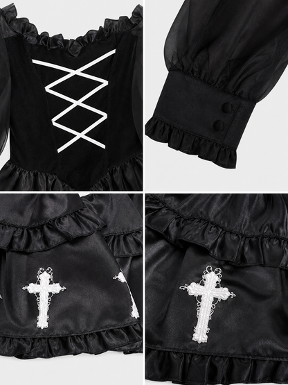 Cosplay Costume: Black Dress and Headpiece