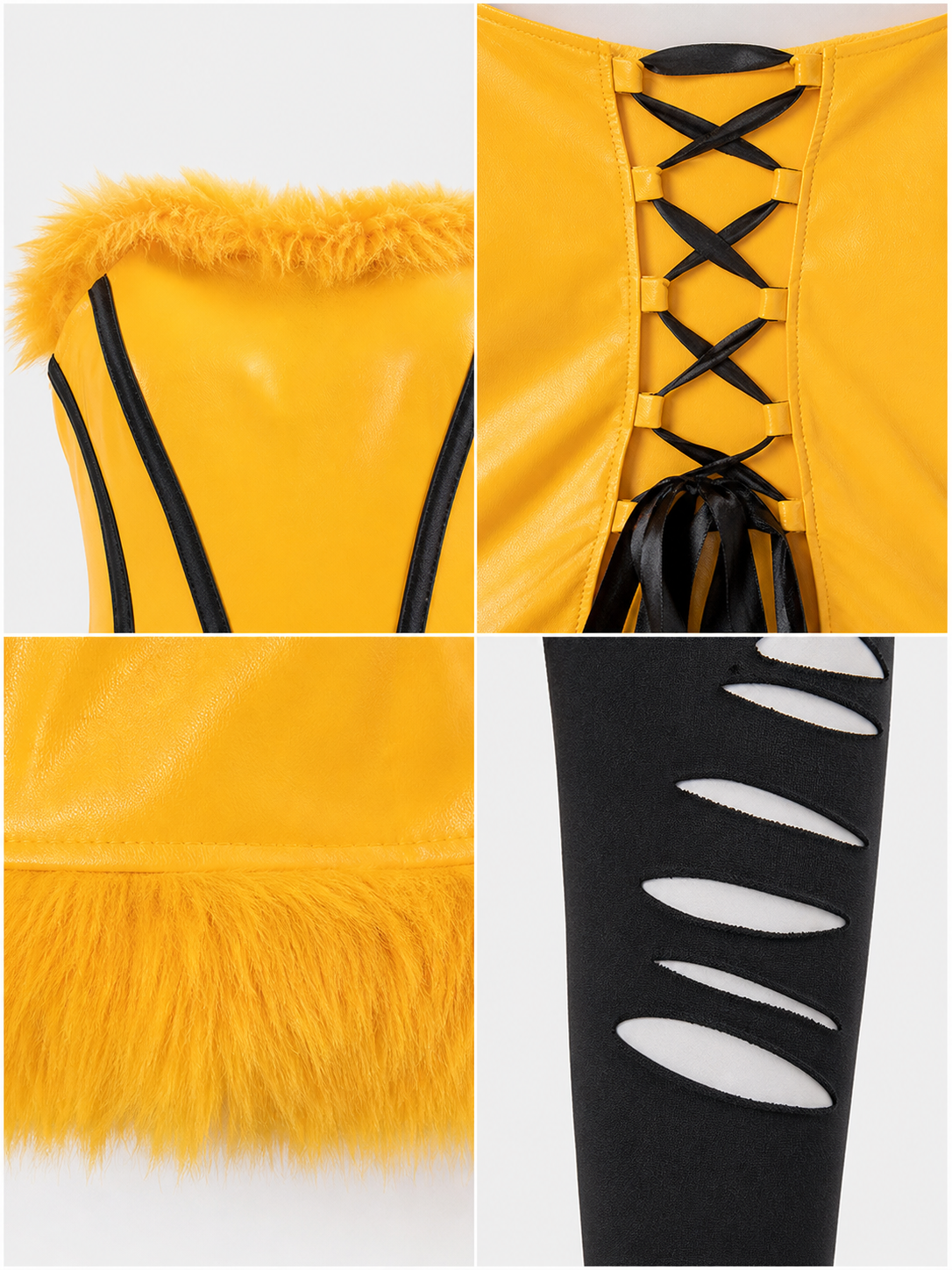 Cosplay Costume with Ears, Tail, and Accessories