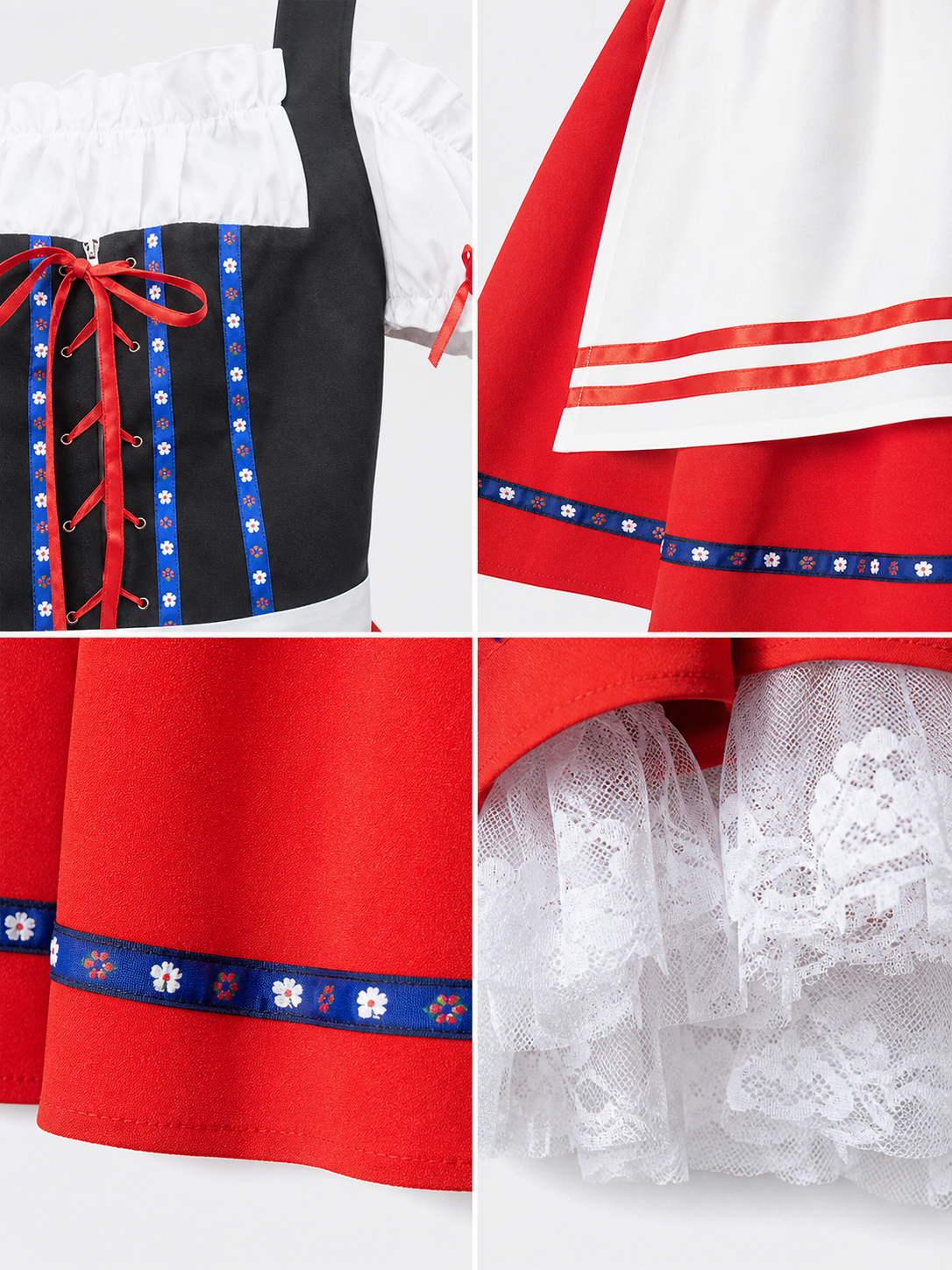 Oktoberfest-Style Costume Dress with Apron