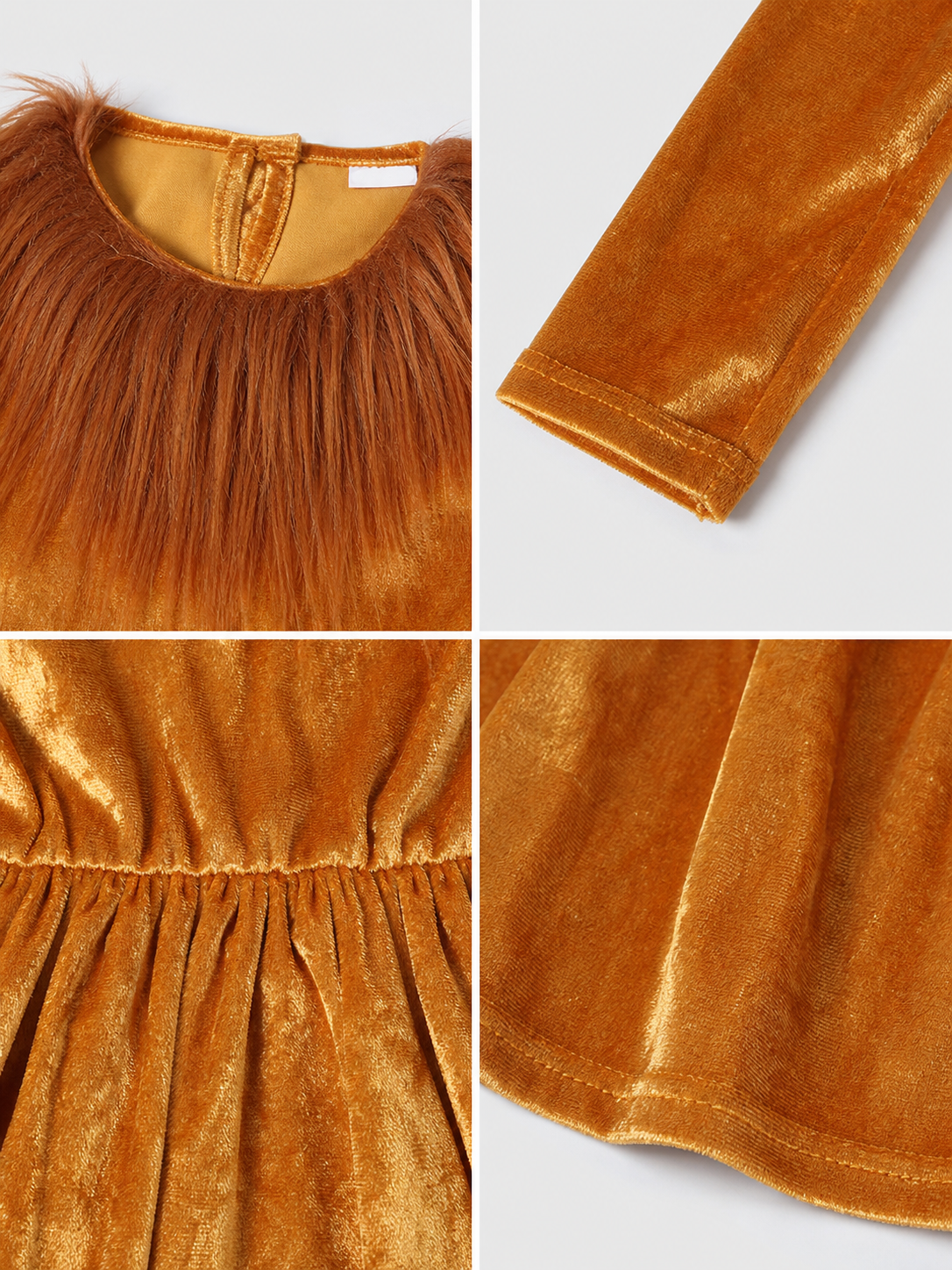 Lion Costume Dress with Headband and Tail