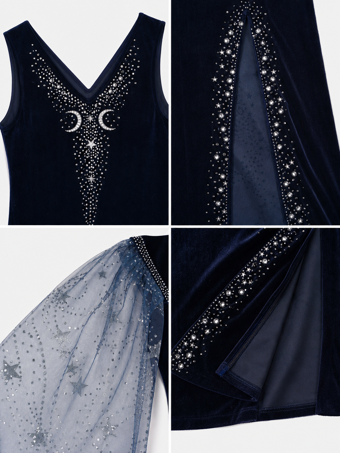 Vampire Costume with Long Dress and Cape