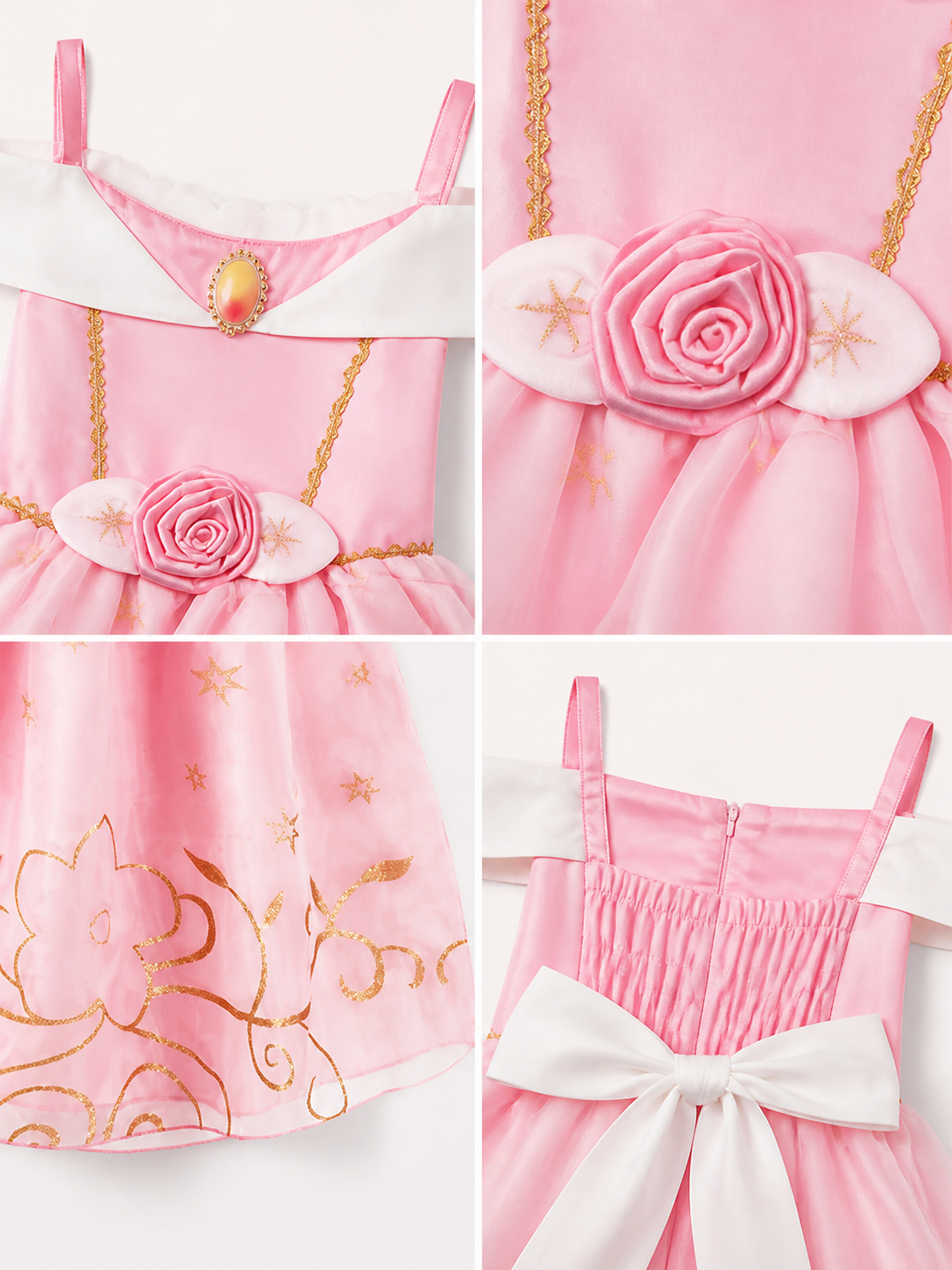 Princess Costume in Pink and Gold Tones