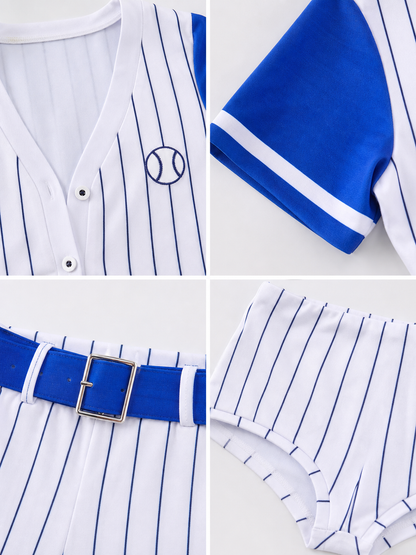 Blue Baseball-Style Uniform Costume