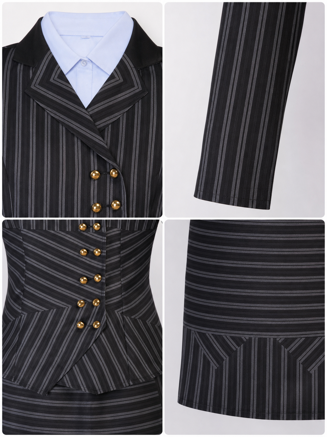 Elphaba Cosplay Costume: Jacket, Skirt, and Shirt