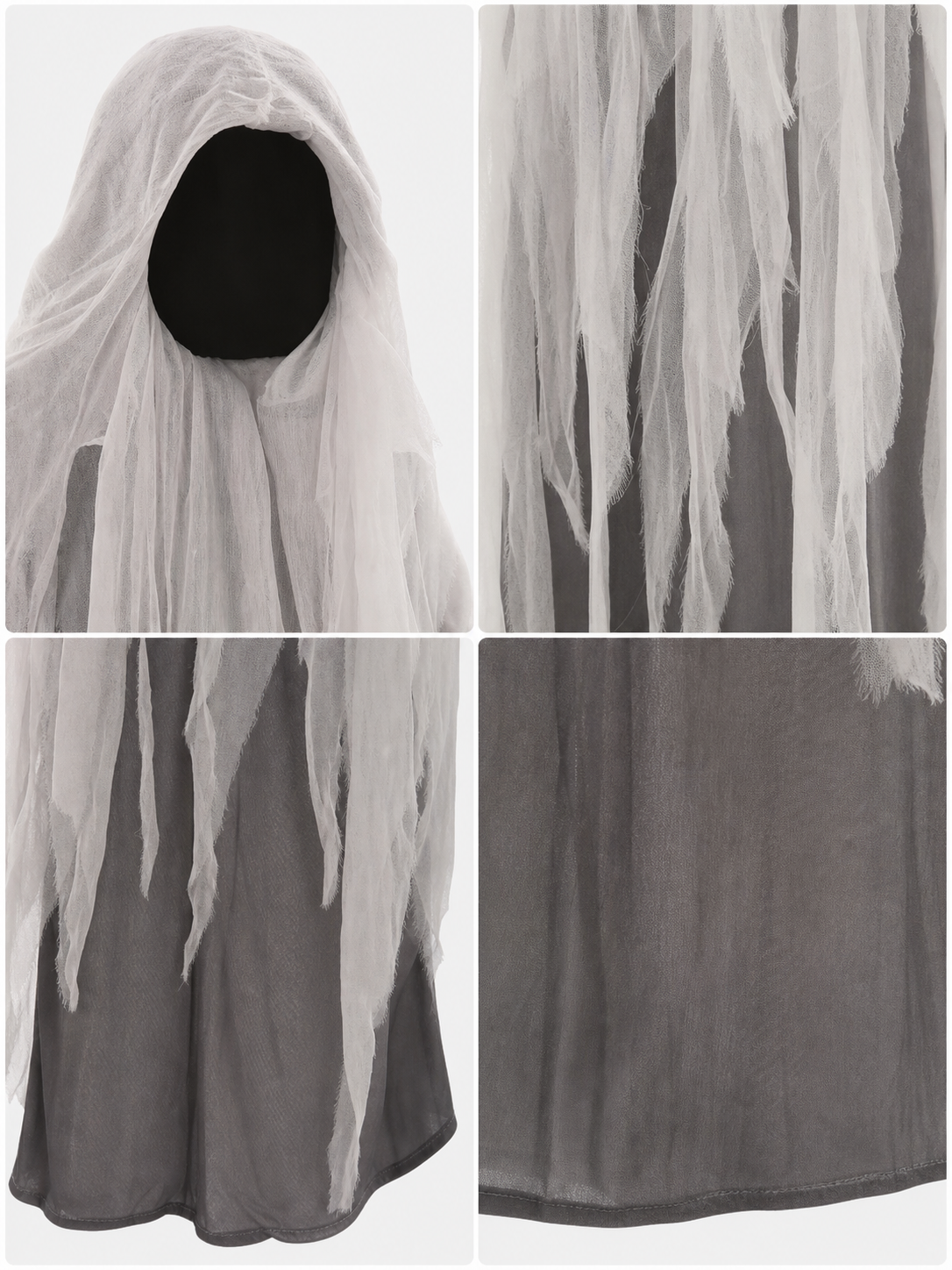 Hooded Ghost Halloween Costume, Cosplay