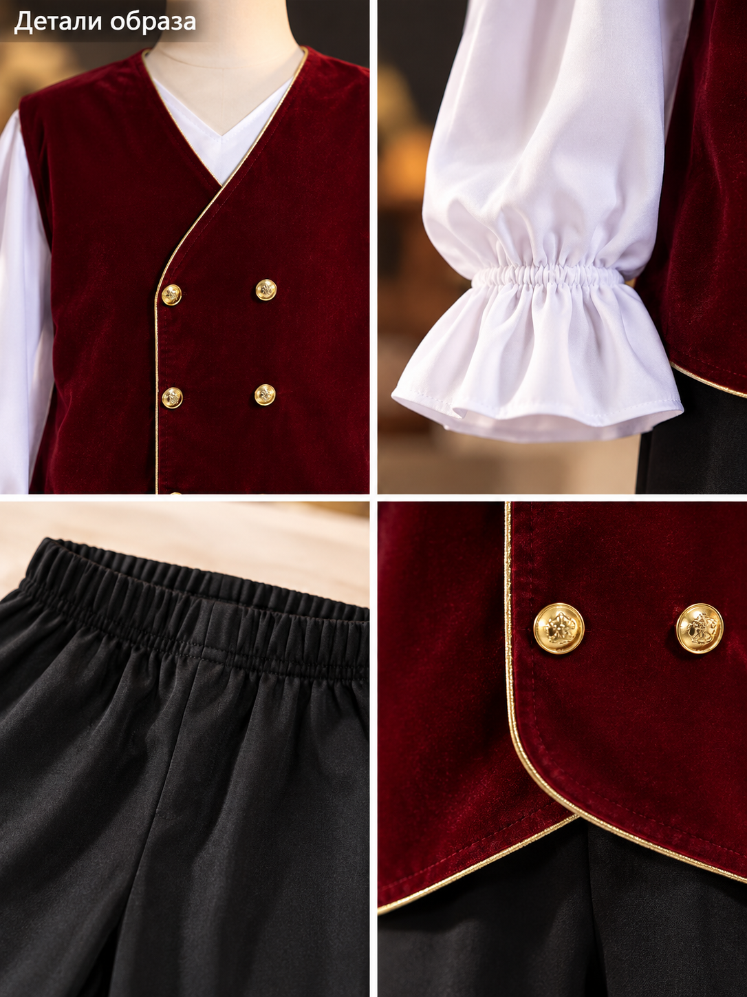 Children's Stage Costume in Russian Folk Style detail view