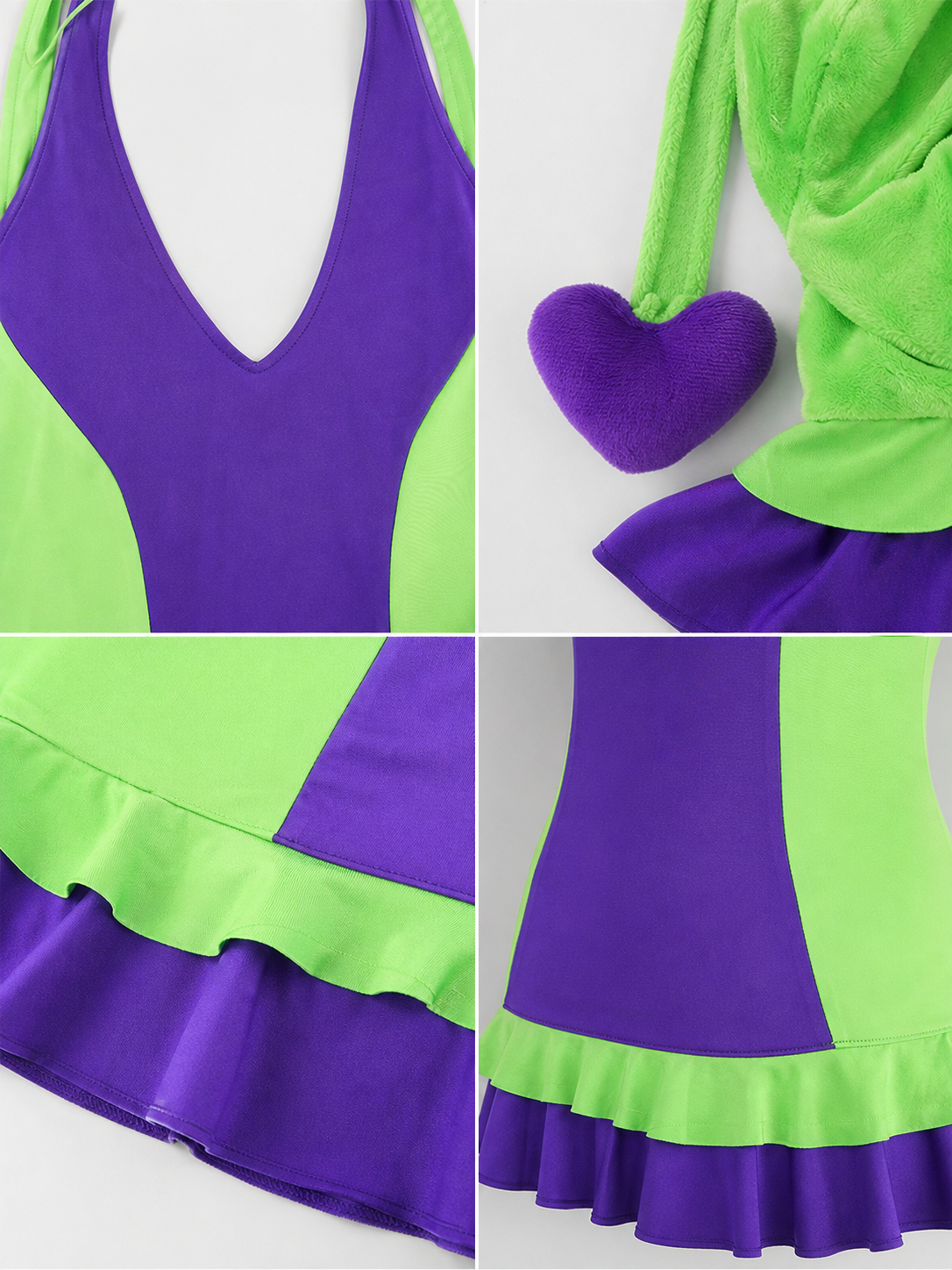 Halloween dinosaur costume, dress with tail