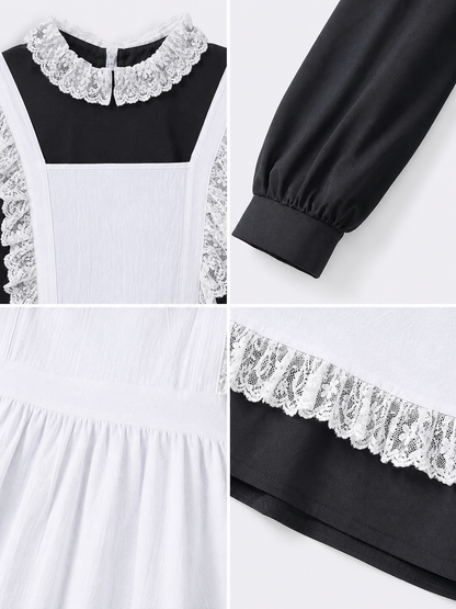 Vintage-Style Maid Costume with Apron