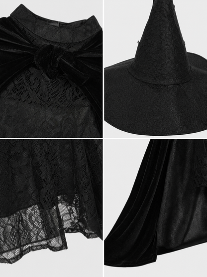 Elphaba Cosplay Costume: Dress, Cape, and Hat