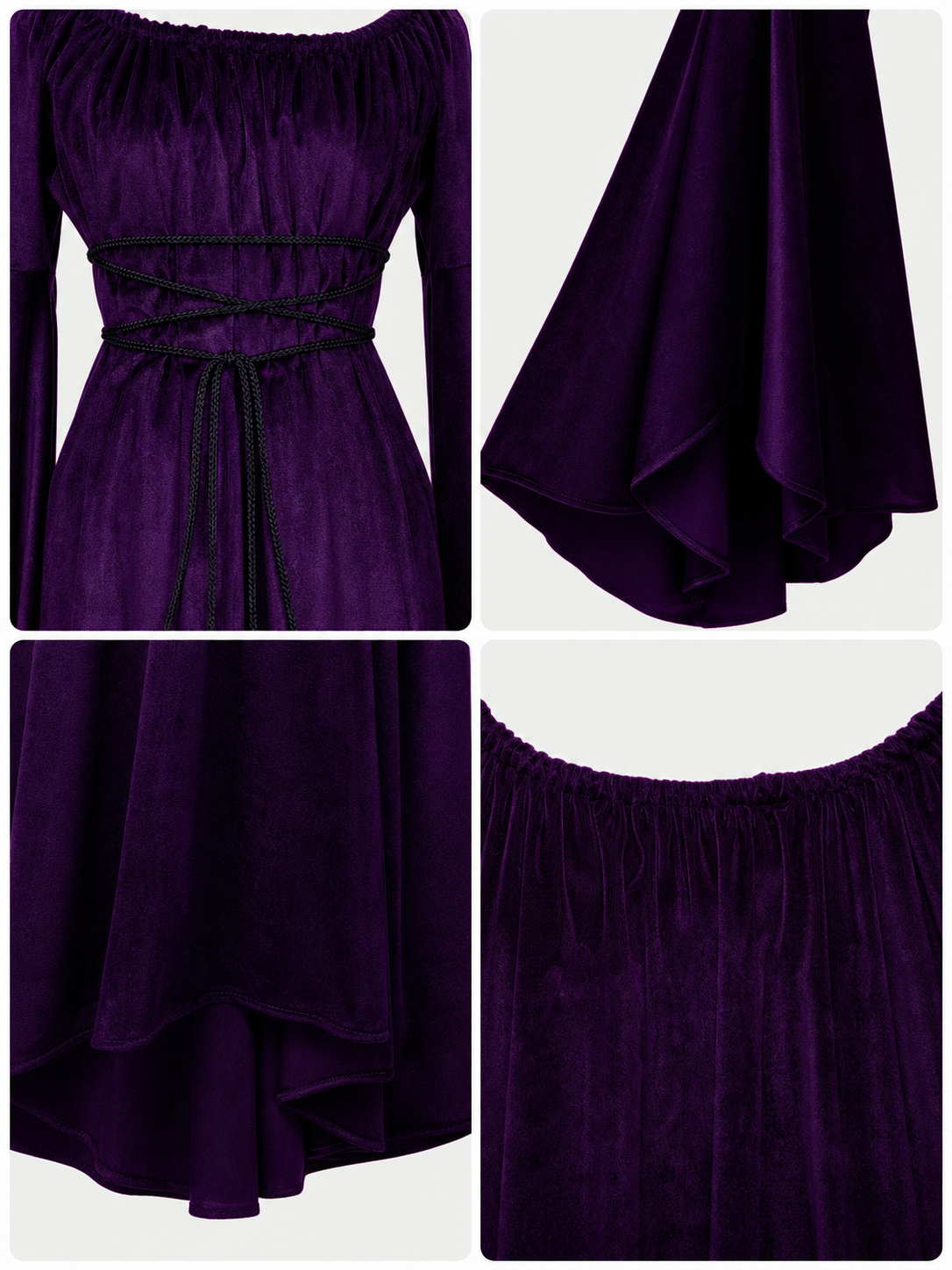 Floor-Length Gothic Dress with Corset Lacing