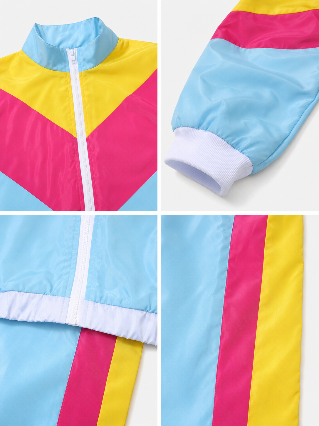 Two-Piece Stage Costume with Geometric Color Blocking