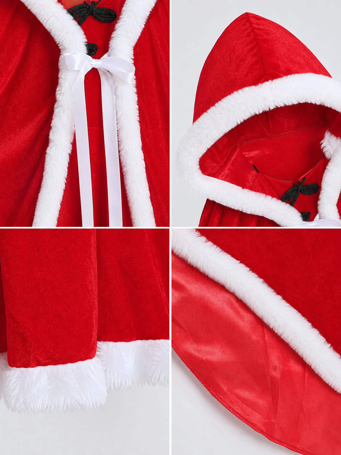 Festive Santa Costume: Dress and Cape