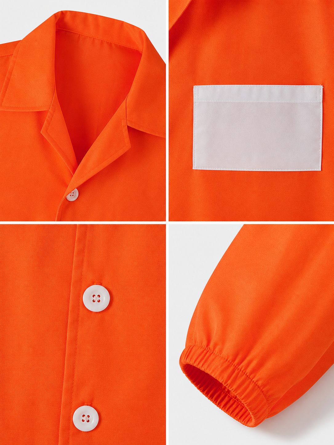 Orange collared work coverall jumpsuit product view 24