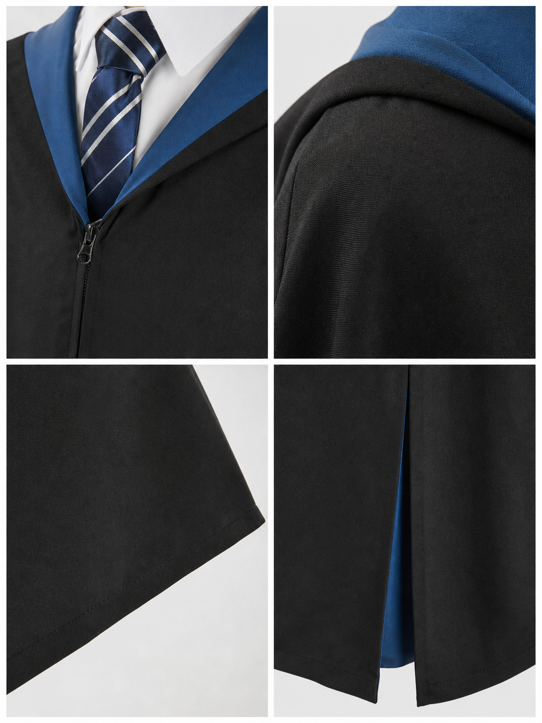 Wizard Costume with Robe, Hat, Glasses, and Scarf product detail composite