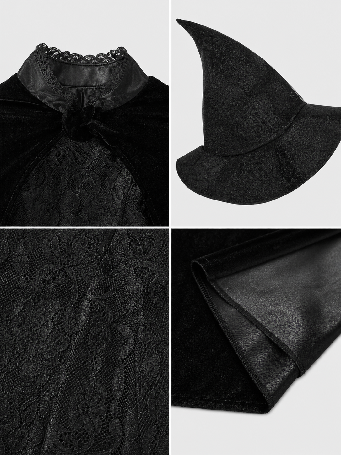 Witch Costume for Cosplay: Dress, Hat, and Cape