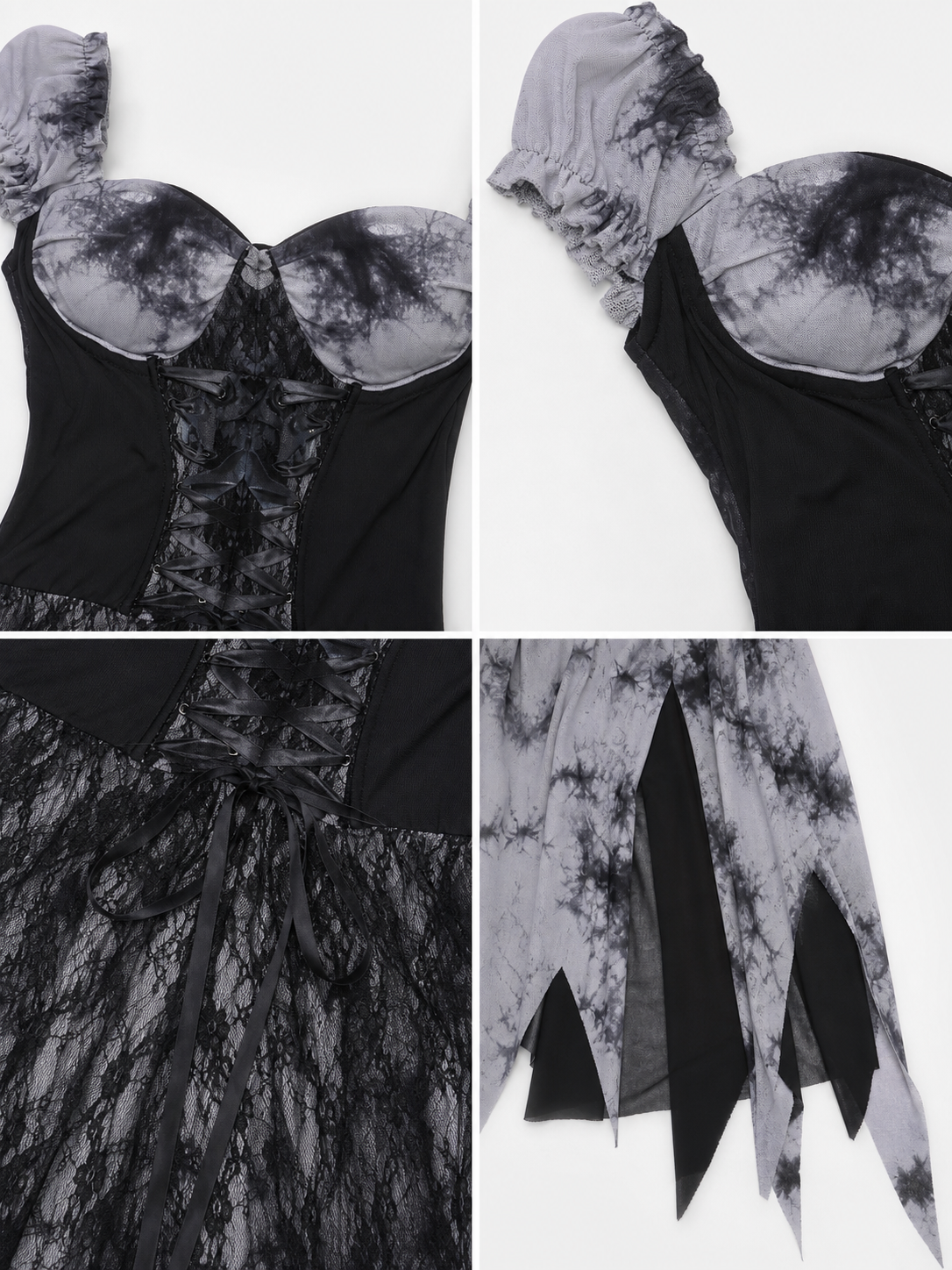 Gothic-Style Halloween Stage Dress detail view