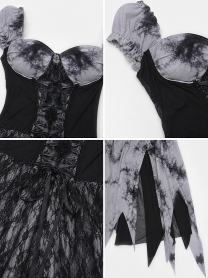 Gothic-Style Halloween Stage Dress detail view