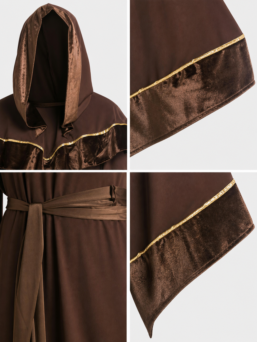 Hooded fantasy costume, long robe