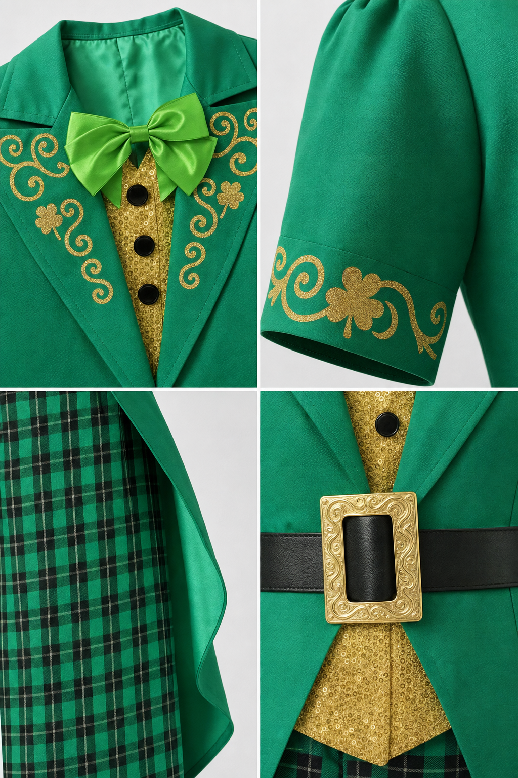 Leprechaun Costume with Top Hat and Bow Tie