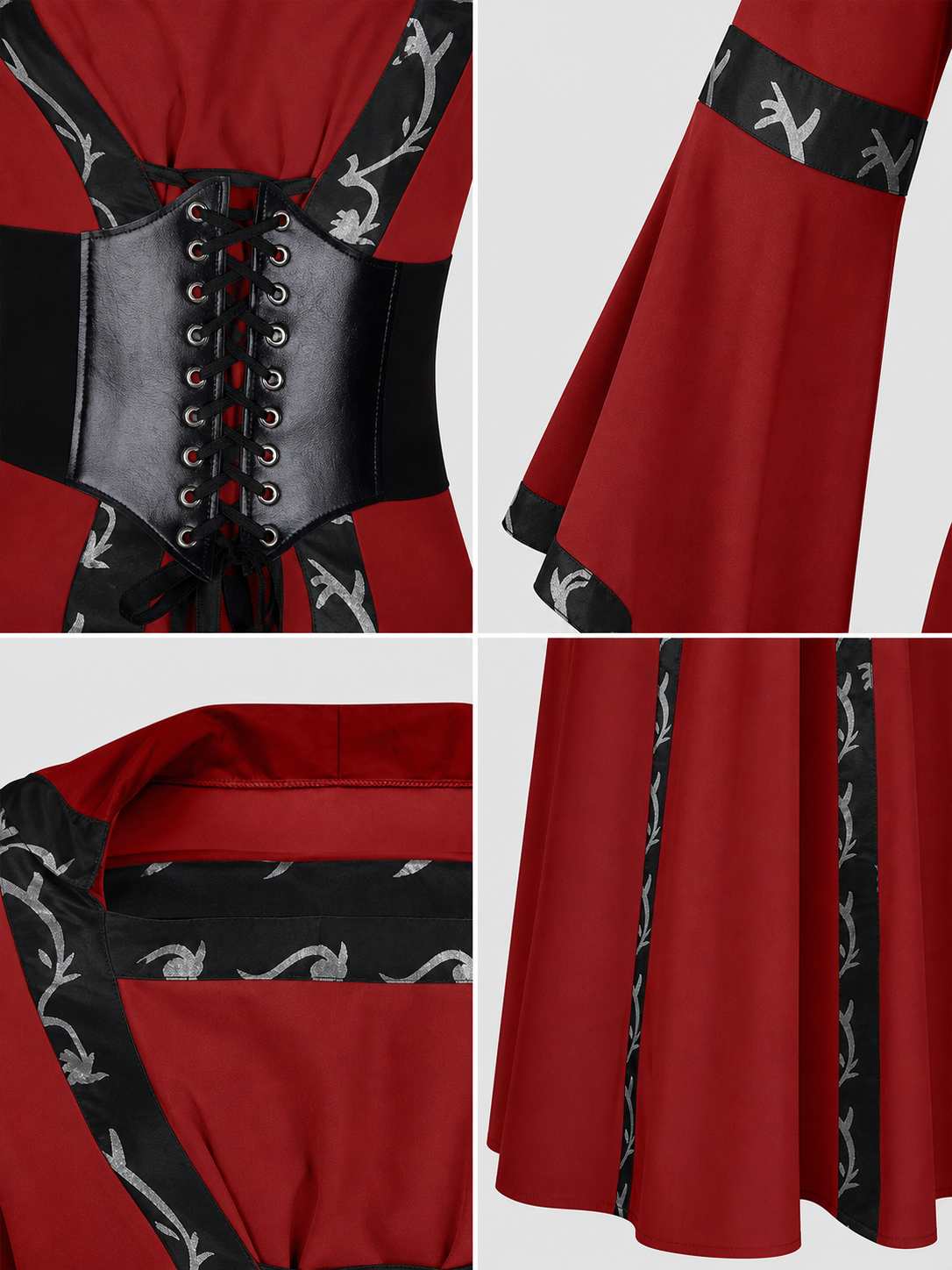 Gothic Medieval Hooded Dress