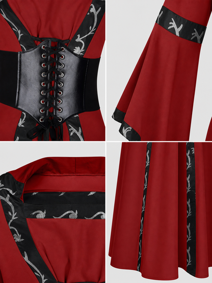 Gothic Medieval Hooded Dress
