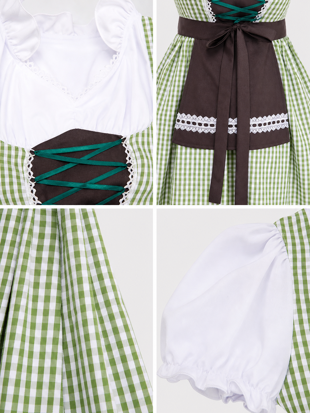 Folk-Style Costume Dress with Apron