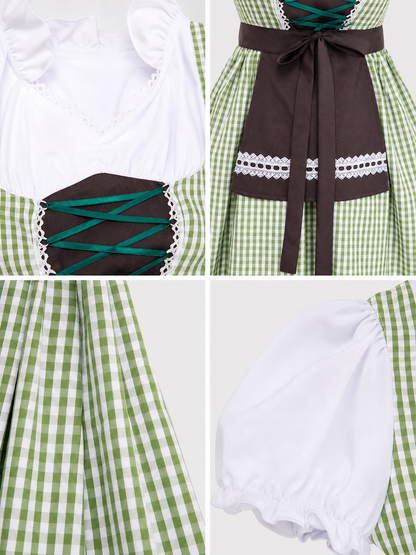 Folk-Style Carnival Dress with Apron
