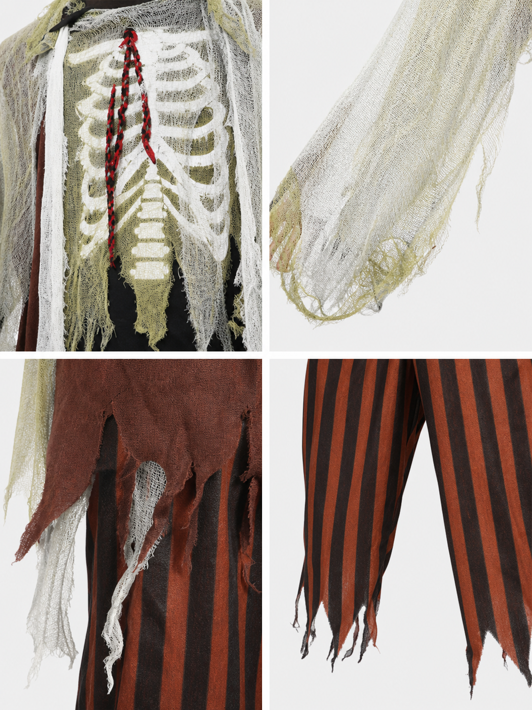 Pirate costume for masquerades and cosplay designed in a rugged pirate style.