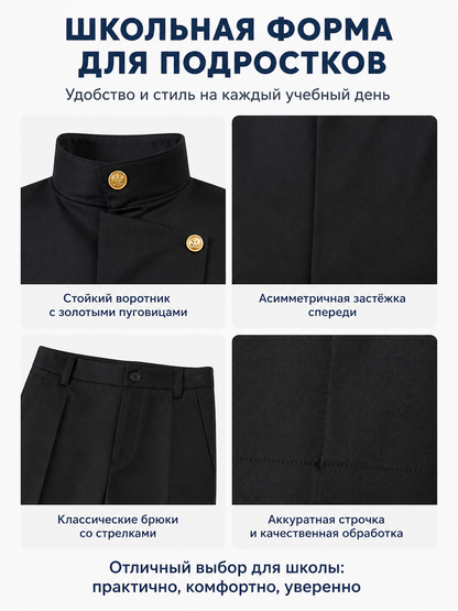 Cosplay Costume, Black, with Pants, Sizes S–XXL product detail composite
