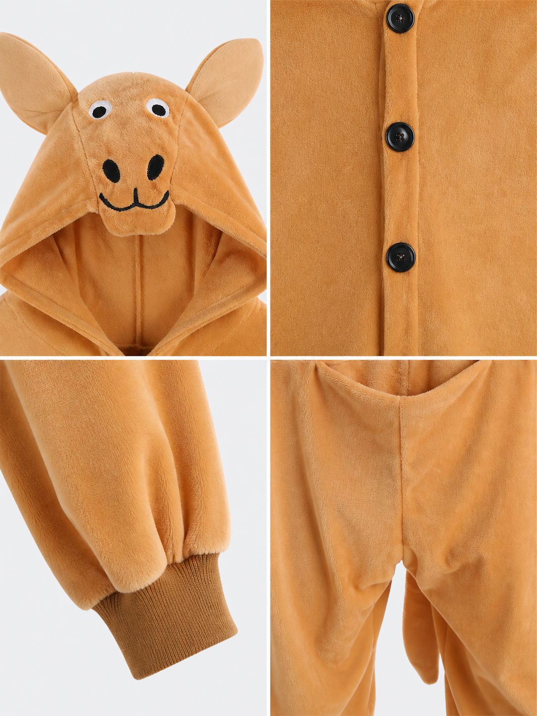 Kangaroo Hooded Costume Jumpsuit