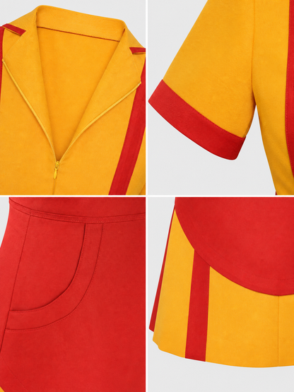 Diner-Style Carnival Dress with Apron