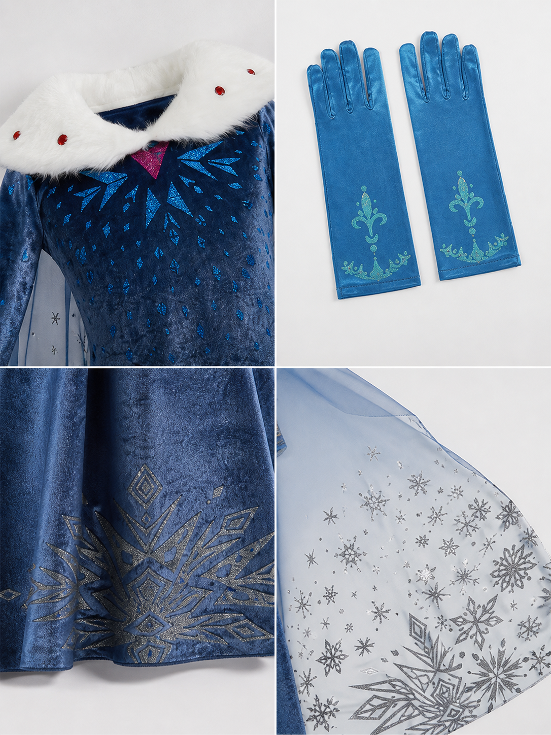 Snow Queen Costume for Halloween and Cosplay detail view