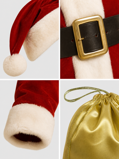 Gold Drawstring Gift Bag for Christmas