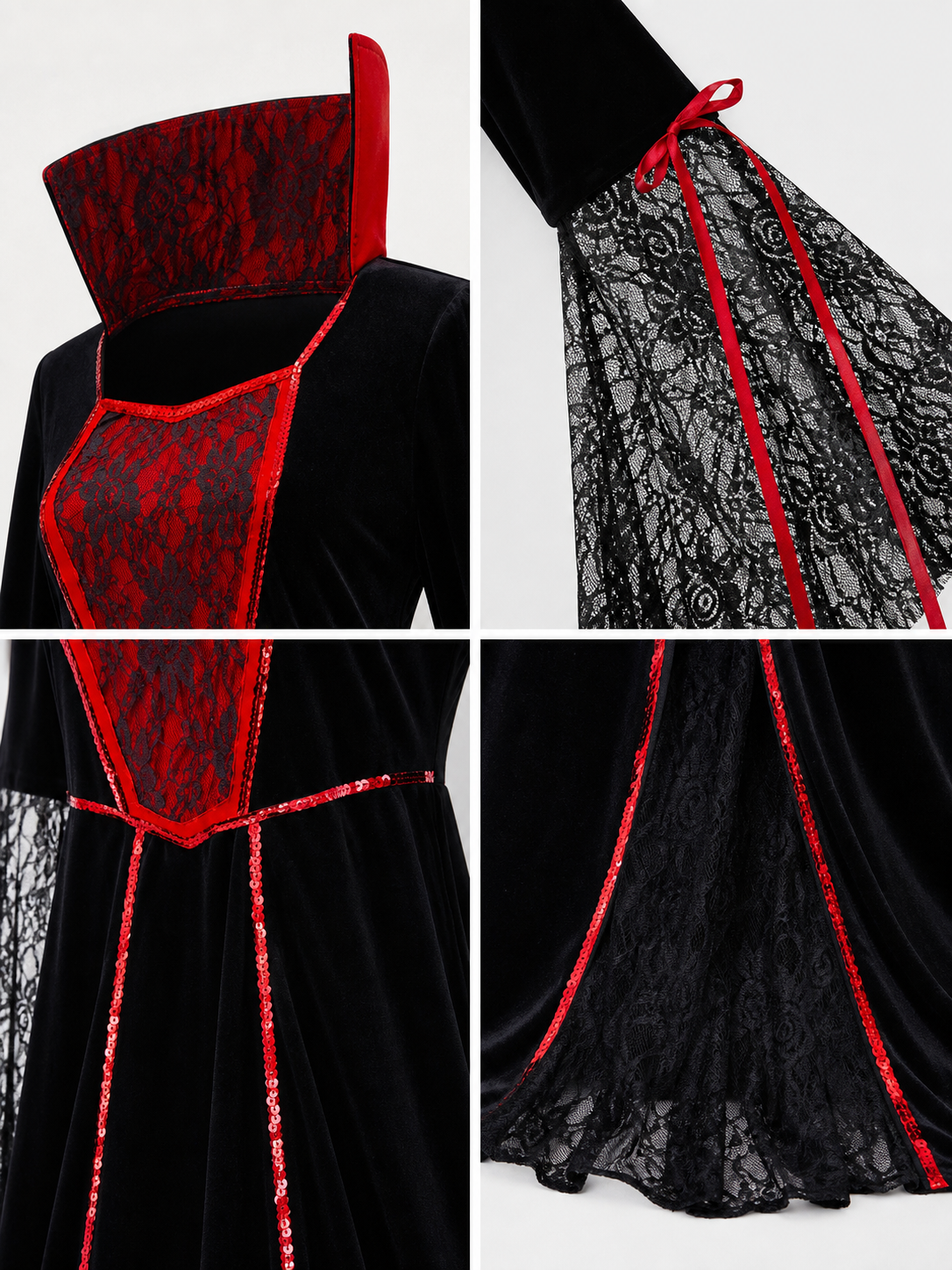 Gothic Cosplay Dress Costume with Choker product detail composite 2