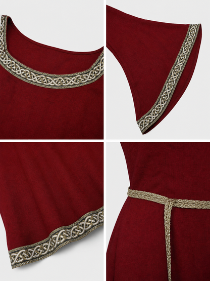 Medieval Renaissance-Style Dress with Sleeves