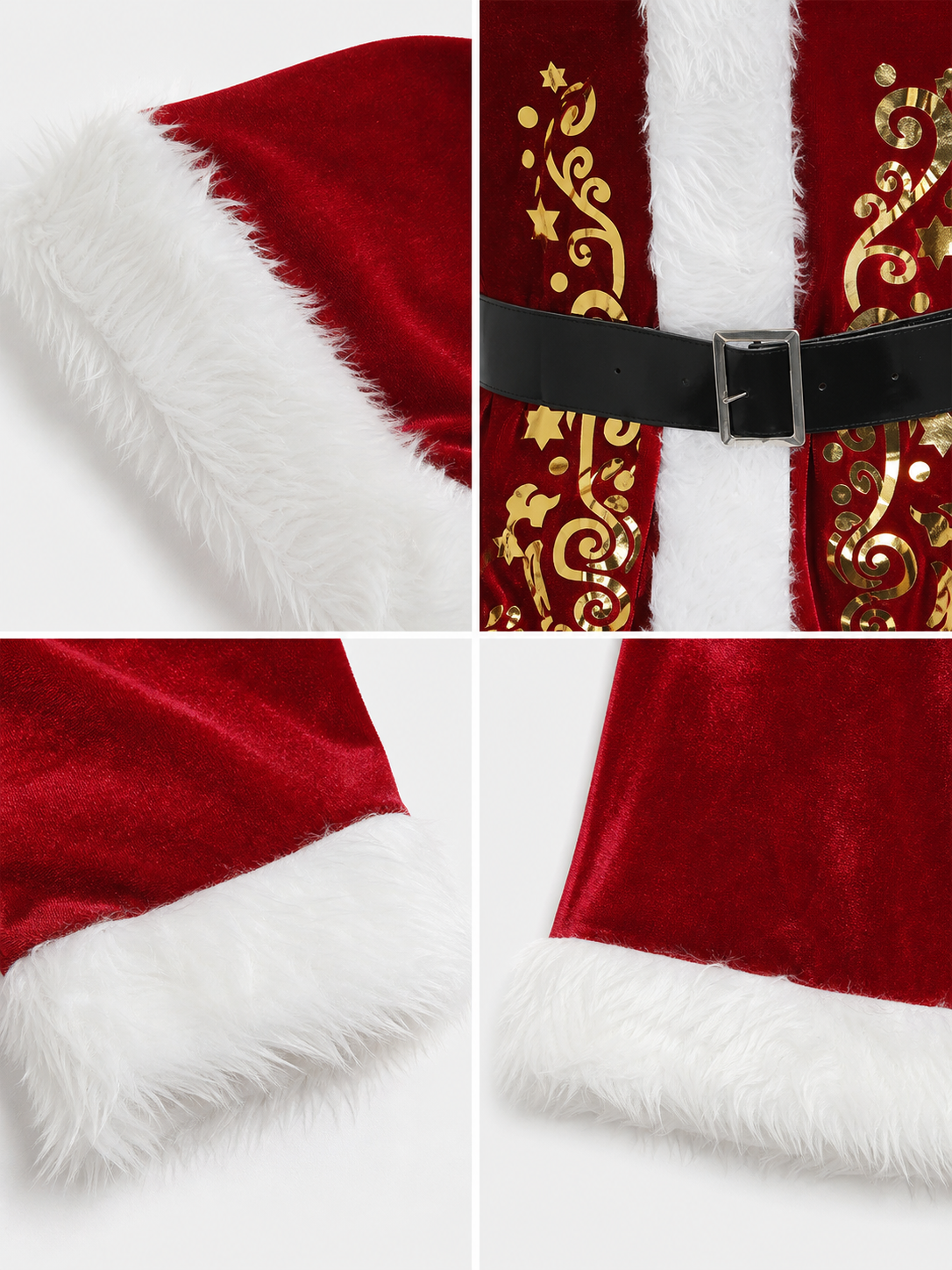 Santa Claus Costume with Hat and Beard