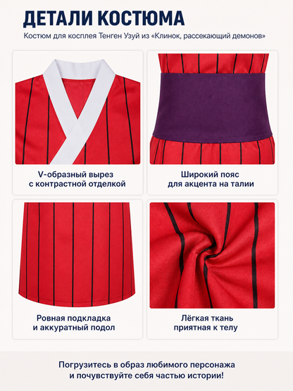 Short, Sleeveless Makio Cosplay Dress detail view