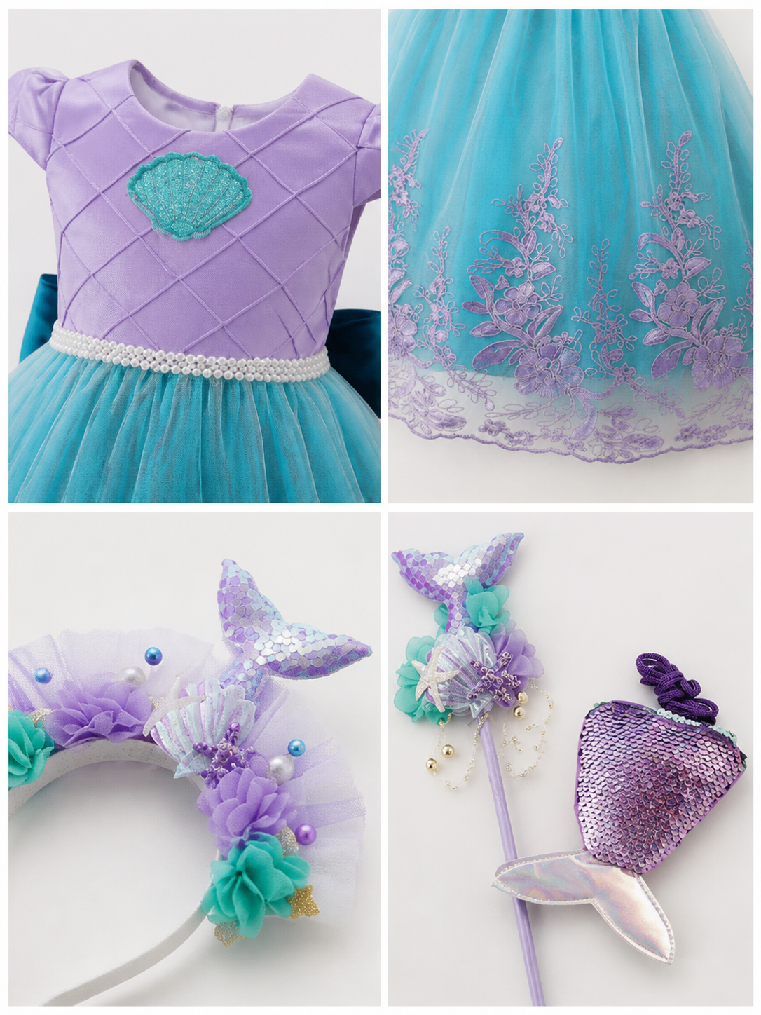 Rainbow Mermaid Costume for Halloween and Cosplay