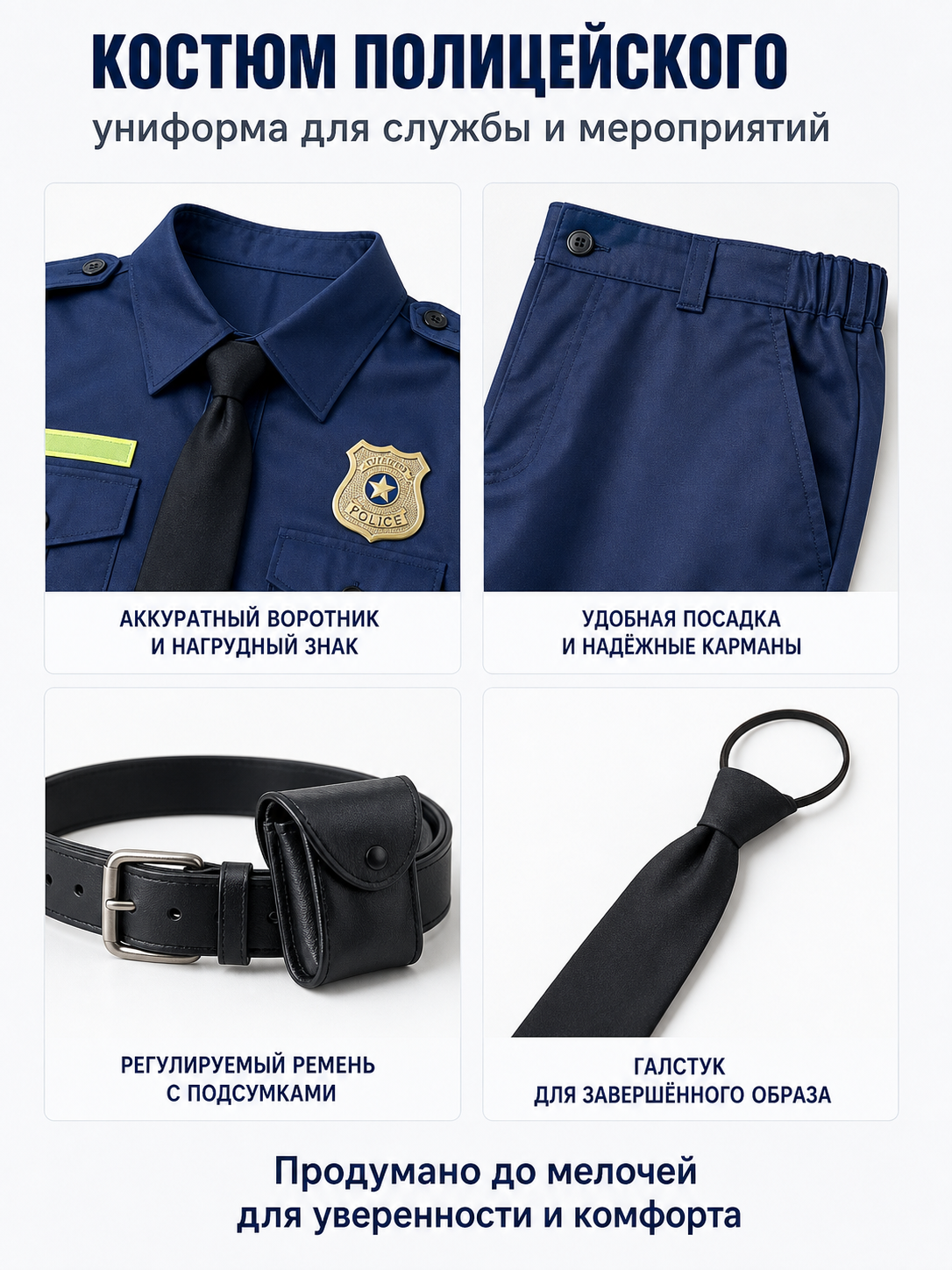Police Costume from Zootopia with Accessories detail view