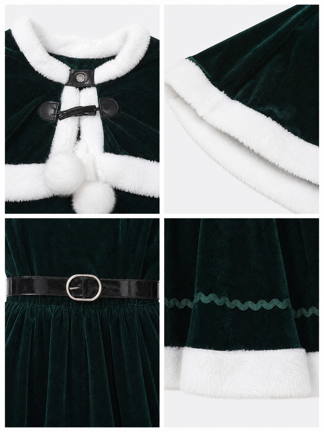 Reindeer Costume: dress, cape, and accessories