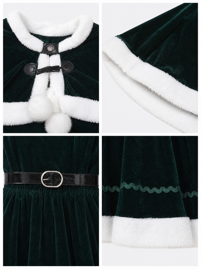 Reindeer Costume: dress, cape, and accessories