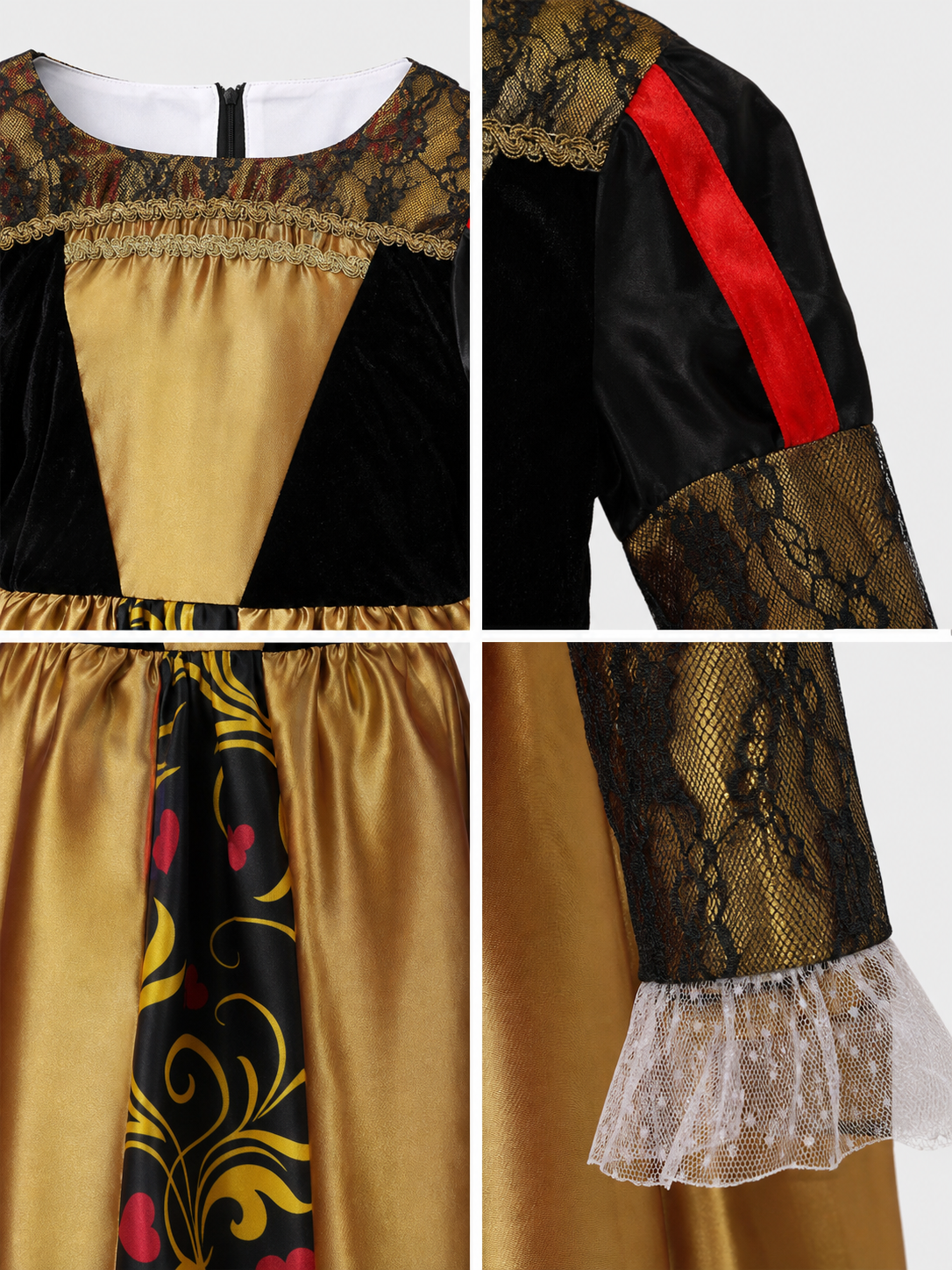Princess Costume Dress with Crown for Halloween