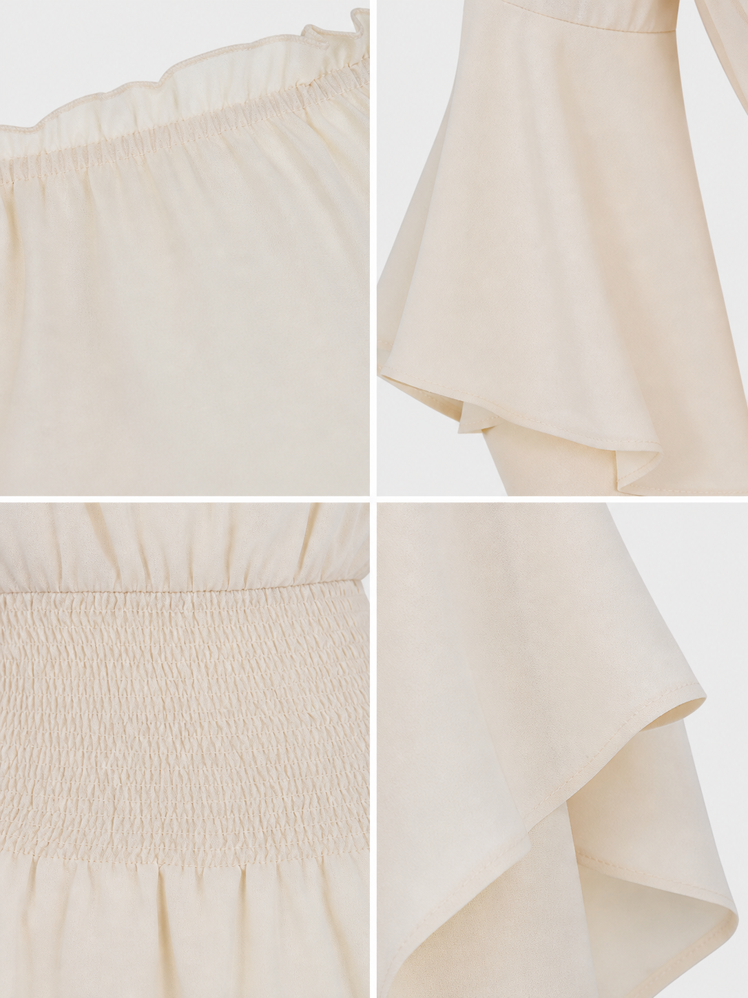 Off-the-Shoulder Blouse with Bell Sleeves